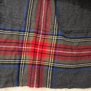 J. Crew Dark Gray Wool Blend Blanket Scarf